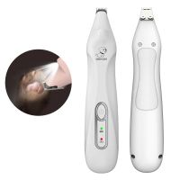 Electric Pet Paw Trimmer Clippers with LED Light Dog Grooming Kit Low Noise Dog Shaver Clippers for Dogs Cats USB Rechargeable