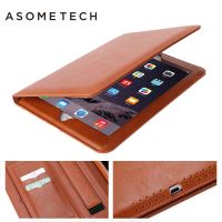 【DT】 hot  Ultra soft PU leather case For ipad 12.9 air 1 air 2 Cover Retro Magnetic Hand strap tablet Holder Stand Flip Funda