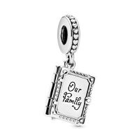 925 Sterling Silver DIY Jewellery Family Book Dangle Charm