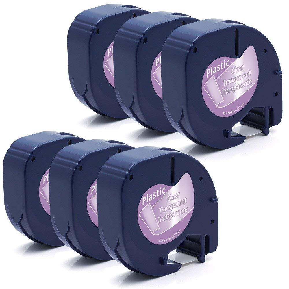 10PK 16952 Dymo LetraTag Refills Compatible Clear Label Tape Label