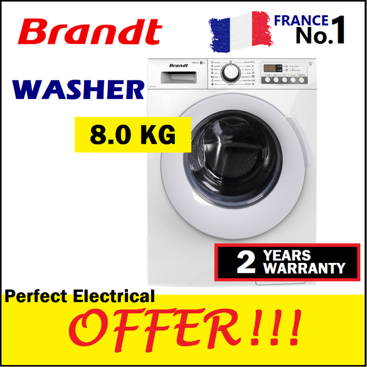 Brandt 8KG Front Load Washer BWF814AG 8.0KG Full Auto Washing Machine