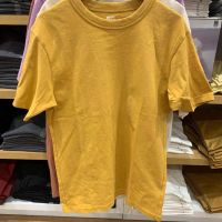 NEW Stock (designer cooperation) Uniqlo round neck T-shirt solid color basic short-sleeved couples 43302