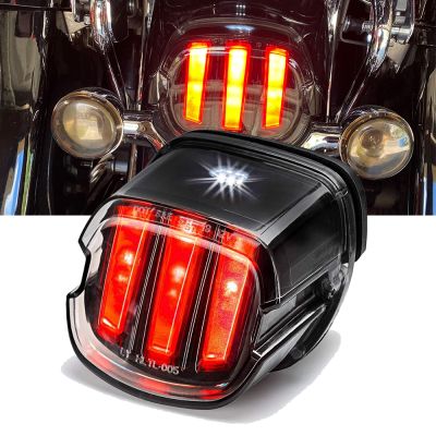 ▼ ▼ LensLED ไฟเบรกแสงสำหรับ Harley Sportster XL883 XL1200 Fatboy Softail ไฟเบรกวิ่งหางยาว