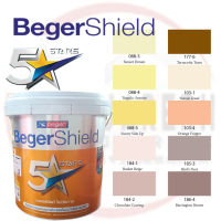 BegerShield 5 Stars (Semi-gloss) สีน้ำอะคริลิก 100% เบเยอร์ชิลด์ ไฟว์สตาร์ สำหรับทาภายนอกและภายใน ชนิดกึ่งเงา