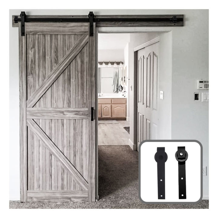 2m-6-6-ฟุต-รางเลื่อนประตู-ประตูบานเลื่อน-รางประตูเลื่อน-ชุดรางเลื่อน-sliding-barn-door-ไม่ขายประตู