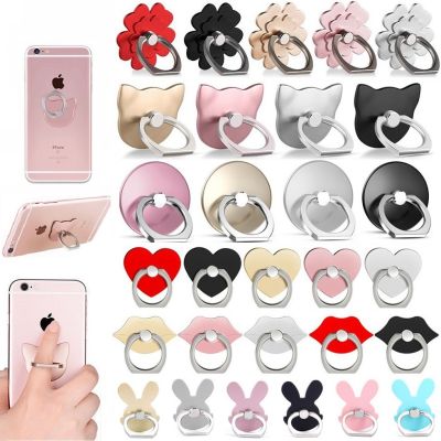 ✻✇ Universal 360 Finger Ring Grip Mobile Phone Stand Holder Mount Support for IPhone Xiaomi Huawei Samsung LG HTC Bunny Cat Heart