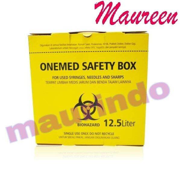 Onemed Safety Box Kuning 12.5L Tempat Limbah Medis Ukuran 12.5 Liter DENGAN TALI Lazada Indonesia