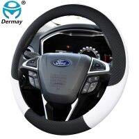 for Ford Mondeo MK1 MK2 MK3 MK4 100% DERMAY Brand Car Steering Wheel Cover PU Leather Anti-slip High Quality Auto Accessories Steering Wheels Accessor