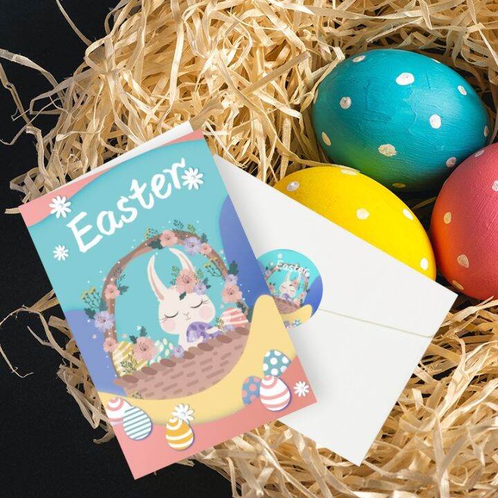 yf-happy-easter-greeting-cards-with-envelope-sticker-folding-type-thank-you-card-supplies-invitations-12p