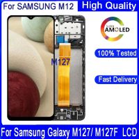 จอ LCD สำหรับ Samsung Galaxy ต้นฉบับ M12 M127 M127F แอลซีดี M127G M127FN หน้าจอสัมผัสแสดงผลประกอบจอแสดงผลเครื่องอ่านพิกัดเปลี่ยน LPL37132 P