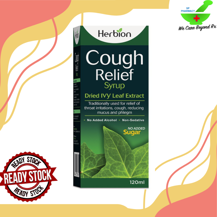 Herbion Cough Relief Syrup with Dried Ivy Leaf Extract Relieves Throat