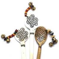 【YF】❀✢  Tibet Yak Hand Carved Knots Hairpins Ethnic Hairwear Hairsticks L023