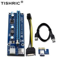 Ver006c Tishric Pcie Pci-e 006c ไรเซอร์การ์ด1x 6pin ต่อ16x Usb3.0สายเคเบิลอะแดปเตอร์ Sata ไปยัง Ide สำหรับเคสโทรศัพท์ขุดแร่