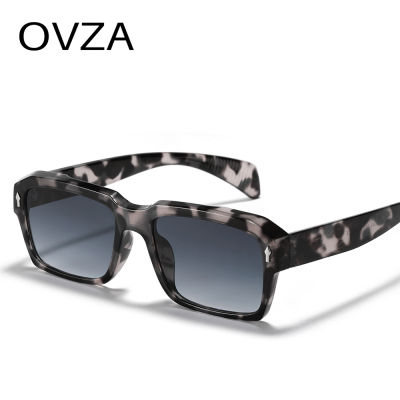 OVZA แว่นกันแดดแฟชั่นสุภาพบุรุษยี่ห้อ Designer คลาสสิกคุณภาพสูงแว่นตาสตรี UV400เลนส์สี่เหลี่ยมผืนผ้า S1017