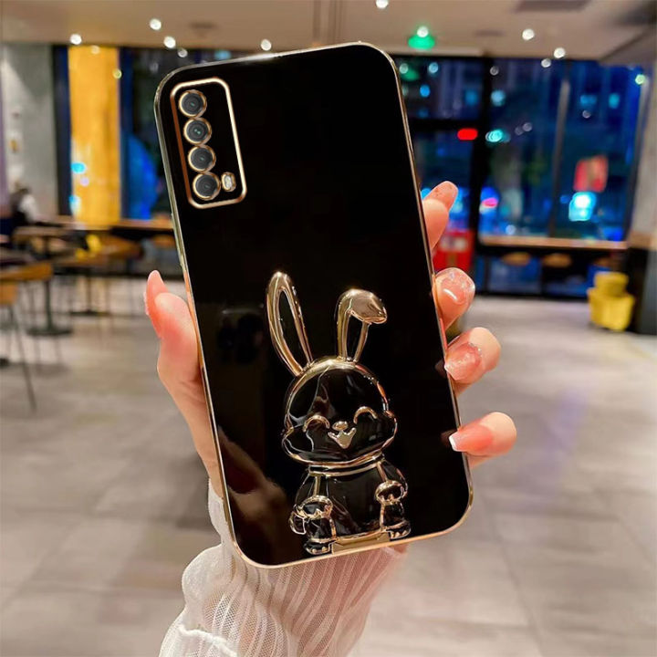 andyh-new-design-for-huawei-y6p-2020-y7a-y9s-case-luxury-3d-stereo-stand-bracket-smile-rabbit-electroplating-smooth-phone-case-fashion-cute-soft-case