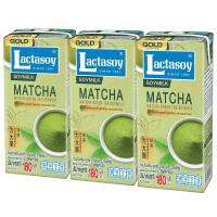 Free delivery Promotion Lactasoy Gold Series Matcha Gree Tea Soymilk UHT 180ml. Pack 3 Cash on delivery เก็บเงินปลายทาง