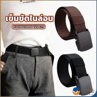 Orna เข็มขัดหัวพลาสติก ความยาว 120 cm สายไนล่อน ไม่ต้องเจาะรู เเข็มขัดแฟชั่น belt