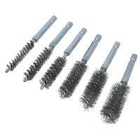 1/4HEX แปรงลวดสแตนเลส 6 ชิ้น  1/4HEX WIRE BRUSH STAINLESS 6PCS