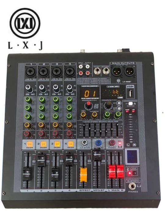 lxjlx-499bt-เพาเวอร์มิกเซอร์-4ช่อง-ไมค์ลอยคุ่-ขยายเสียง1000วัตต์mrs-มีบลูทูธ-bluetooth-usb-sd-card-effect-16dsp-lx-499btขับได้ตู้ลำโพง15นิ้ว-18นิ้ว