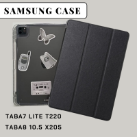 เคสฝาพับ Smart Case เคส Samsung Tab A8 10.5 X205 / Tab A7 lite 8.7 T220/T225 พร้อมช่องเสียบปากกา เคสแท็บเล็ตซัมซุง หลังใส