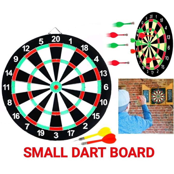 SMALL Outdoor Dart Board Game Leisure Game Dartboard Set with Darts for ...