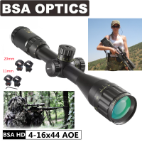 กล้องสโคปติดปืน BSA HD 4-16x44 AOE ปรับศูนย์ง่าย เลนส์ใหญ่ สบายตา *โปรดระวังของตกเกรดคุณภาพต่ำ!!