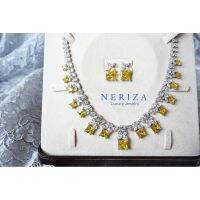 Neriza Jewelry/ชุดเครื่องประดับเพชรสังเคราะห์ประกายเทียบเท่าเพชรแท้ จัดส่งฟรีพร้อมกล่องNZC007