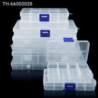 ☈☾ Plastic Jewelry Box 10/15/24 Compartment Slot Organizer Storage Beads Container Adjustable Jewelry Storage Box Rectangle Case