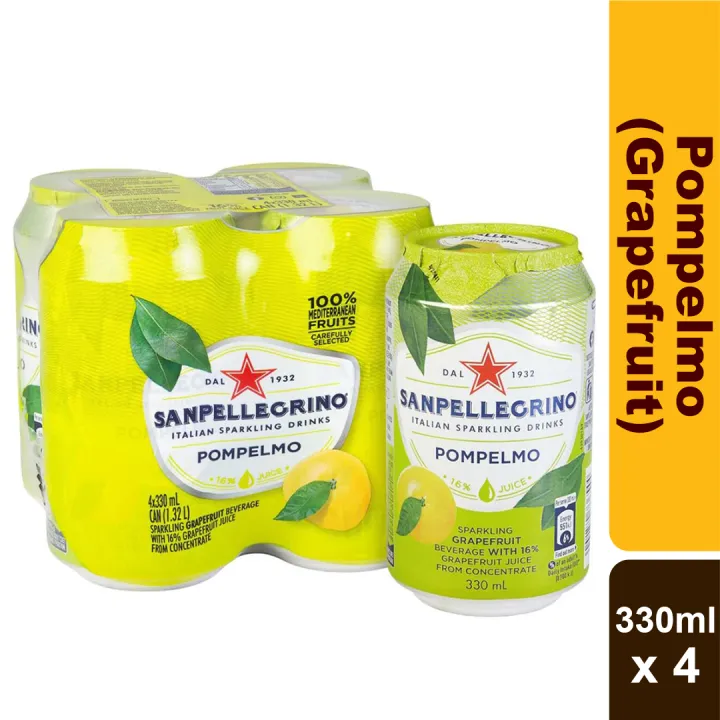 SAN PELLEGRINO Pompelmo (Grapefruit) Sparkling Water 4 x 330ml Lazada
