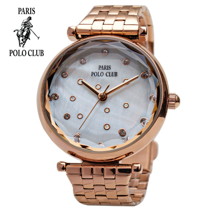 นาฬิกา-paris-polo-club-ผู้หญิง-3pp-2202906l-ของแท้มีกล่องใบรับประกัน-1-ปี