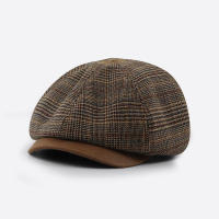 Unisex Autumn Winter Newsboy Caps Men And Women Warm Splicing Octagonal Hat For Male Detective Hats Retro Flat Caps BLM251