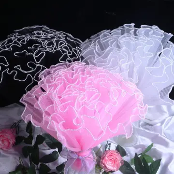 1pc Pearl Wave Gauze, Flower Wrapping Paper, Rose Bouquet Wrapping
