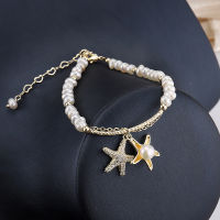 Natural pearl bracelet Baroque shell starfish bracelet ins niche design temperament bracelet cold wind bracelet