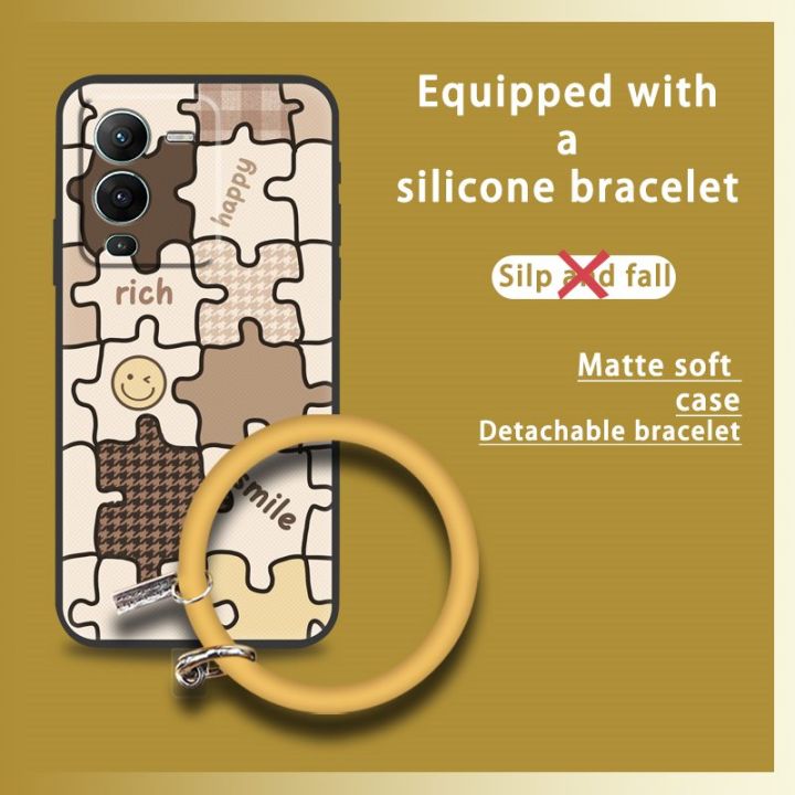 cute-advanced-phone-case-for-vivo-s15-5g-hang-wrist-couple-cartoon-liquid-silicone-ultra-thin-cartoon-funny-back-cover
