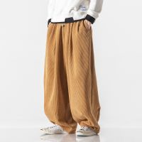 [COD] 2021 long floor mopping daddy large size corduroy harem casual loose trousers bloomers factory direct supply