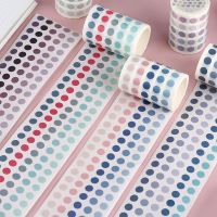 1 Roll Dots Washi Tape Tender Time Diary Decoration Basic Material Creative Scrapbooking Stationary Masking Tape