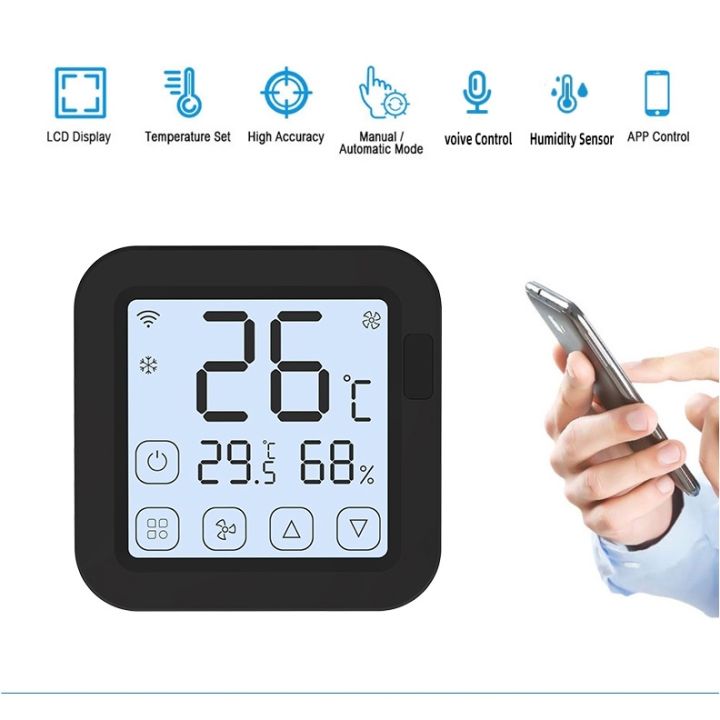 tuya-wi-fi-ir-thermostat-with-touch-button-amp-backlight-รุ่น-s16-pro-หน้าจอสัมผัสได้-รีโมทแอร์-รองรับ-alexa-google-home-รีโมท-รีโมททีวี-รีโมทแอร์-รีโมด