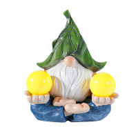 Garden Gnome Statue Resin Garden Dwarf LED Outdoor Decor Light Solar Garden Dwarf Statues Outdoor Lawn Lamp Ornaments