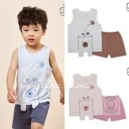 Bộ ba lỗ La Pomme vải Petit Soyeu cao cấp mềm mịn thoáng mát thấm hút tốt