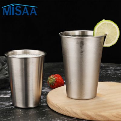 Mini Glasses Cups Stainless Steel Metal Beer Cups Wine Cups Tumblers Drink Ware Tea Milk Cups Tumblers Home Dining Accessories
