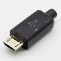 [ในสต็อก] 10ชิ้น M Icro USB 5PIN เชื่อมประเภทชายเสียบเชื่อมต่อชาร์จ5จุด USB หางชาร์จซ็อกเก็ต4 In 1สีขาวสีดำ