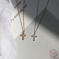 925สร้อยคอจี้คริสตัล Pavé สีเงินเรียบง่ายอารมณ์คลาสสิกสำหรับผู้หญิงเครื่องประดับของขวัญแฟนสาวงานแต่งงาน