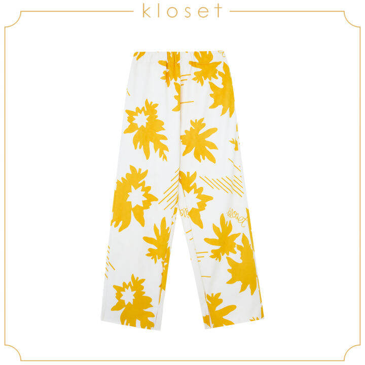 kloset-floral-baggy-pants-with-side-pockets-vc23-p003-กางเกงแฟชั่น-กางเกงขายาว-กางเกงผ้าพิมพ์-เสื้อผ้าแฟชั่น