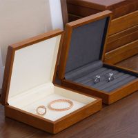 MISHITU Solid Wood Jewelry Storage Box with Cover Organizer for Ring Necklace Bracelet Jewelry Storage Display Organizer Case