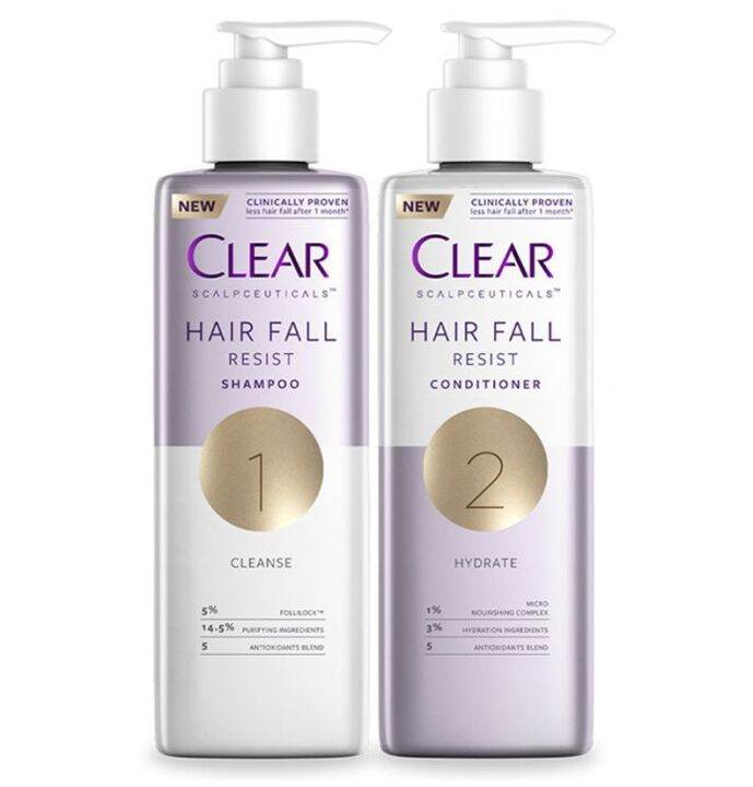 Clear Scalpceuticals Hair Fall Resist set (Shampoo + Conditioner 300ml