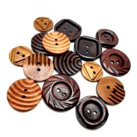 30PCS 20-30mm 2 Hole Strange Shape Wooden Button For Sewing Scrapbooking Clothing Crafts Jacket Sweater DIY Handwork Accessories Haberdashery