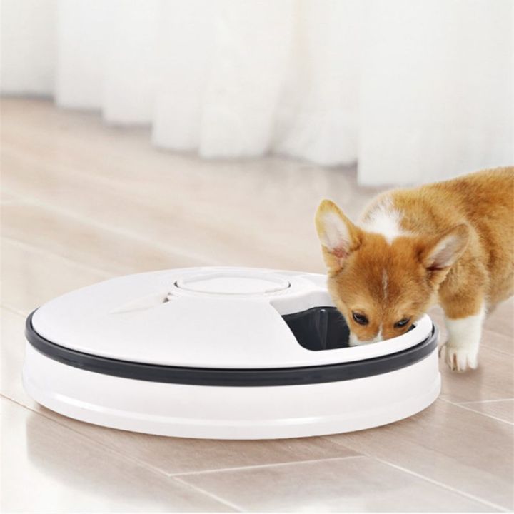 เครื่องให้อาหารสัตว์เลี้ยงอัตโนมัติ6-meal-dog-และสำหรับ-cat-programmable-animal-food-bowl-digital-timer-and-music-paration-control-voice