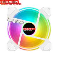 COOLMOON 4Pin ระบายความร้อนแบบเงียบ PWM 5V 3Pin ARGB Aura Sync เคสคอมพิวเตอร์ PC