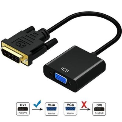 DVI ชาย 24 + 1 ถึง VGA หญิงแปลงสายวิดีโออะแดปเตอร์สำหรับแล็ปท็อปพีซี