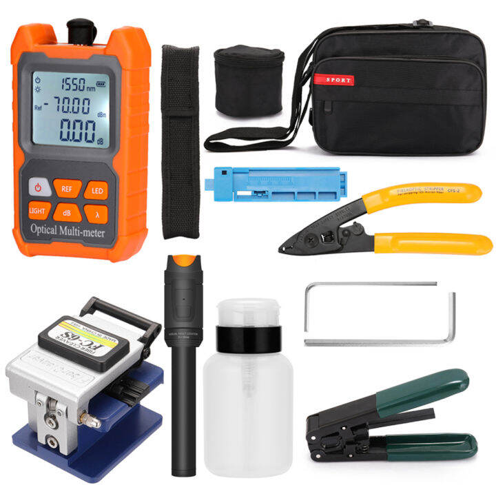 fiber-optic-ftth-tool-kit-optical-power-meter-fiber-cleaver-wire-stripper-optical-fiber-cold-connection-tools-set-with-storage-bag